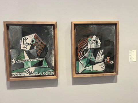 Inside Picasso museum in Barcelona, Spain