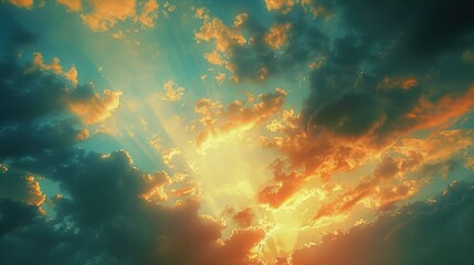 Fototapeta premium The divine sky AI generated