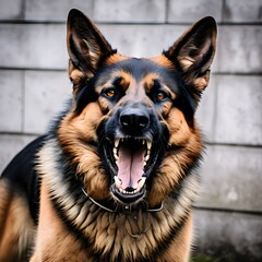 Angry German Dog - obrazy, fototapety, plakaty