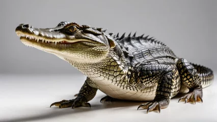 Foto op Plexiglas Crocodile isolated on a white background. Studio shot. © Olya Ivanova