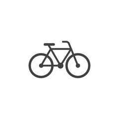 Fototapeta premium Bicycle icon in flat style. Bike vector illustration on isolated background. Transport sign business concept.