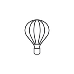 Hot air balloon icon in flat style. Aerostat vector illustration on isolated background. Transport sign business concept.