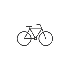 Bicycle icon in flat style. Bike vector illustration on isolated background. Transport sign business concept.