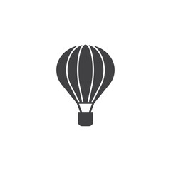 Hot air balloon icon in flat style. Aerostat vector illustration on isolated background. Transport sign business concept.