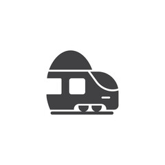 Metro train icon in flat style. Subway vector illustration on isolated background. Transport sign business concept.