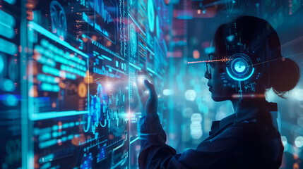 A computer generated image of a tunnel with orange and blue lights. The tunnel is filled with many dots, creating a sense of depth and movement