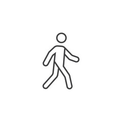 Walking man icon in flat style. People vector illustration on isolated background. Transport sign business concept.