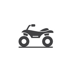 Fototapeta na wymiar Atv icon in flat style. Quad bike vector illustration on isolated background. Transport sign business concept.