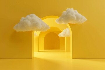 Vintage sky background with tiny clouds - retro vintage effect style picture. Beautiful simple AI generated image in 4K, unique.