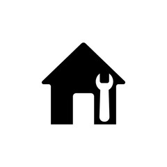 House Maintenance. Construction Home flat vector icon. Simple solid symbol isolated on white background