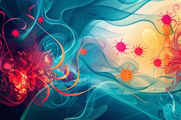 Fototapeta na wymiar abstract background for Viral Meningitis Awareness Week