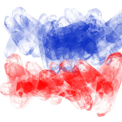 Isolated red and blue graphics