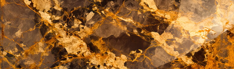 Obraz premium seamless pattern with gold veined granite textures, ideal for a luxurious and opulent background. Generative AI