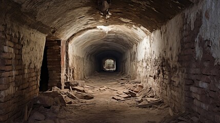 Obraz premium Neglected fort's inner architecture