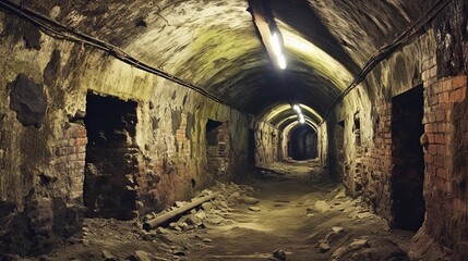 Interior of deserted military fort