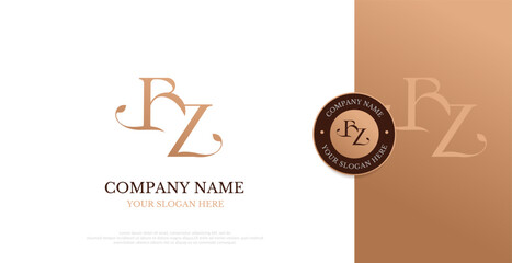 Initial BZ Logo Design Vector 