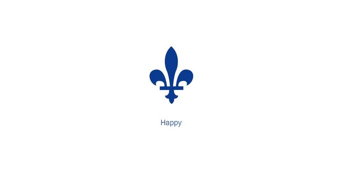 Happy Quebec Day. National holiday of Quebec. Saint Jean-Baptiste Day. Realistic ribbons and decorations with holiday symbol