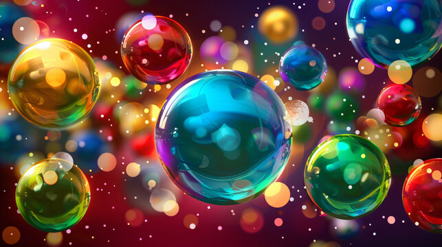 Multicolored decorative balls Abstract vector