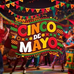 Cinco de mayo isolated on background, Generative ai.