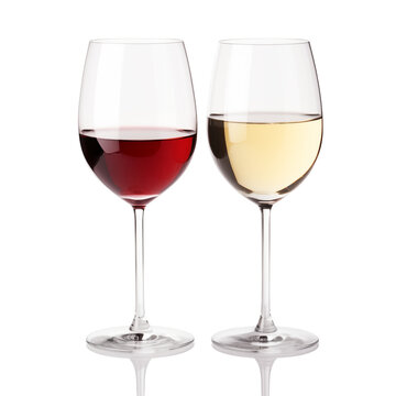 Two wine glass isolated on transparent background