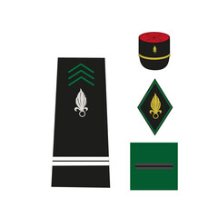 Galon de l'armée de terre française, légion étrangère: sous-officier, adjudant - 783106368