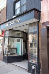 Obraz premium The Scribe Bookstore, a rare book store, located at 375 Danforth Avenue in Toronto, Canada