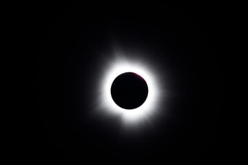 Canada 2024 Solar Eclipse phase to full totality eclipse - obrazy, fototapety, plakaty