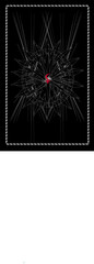 Tarot cards back design, back side. Lilith, astrological symbol