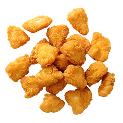 Fried chicken nuggets isolated on transparent background
