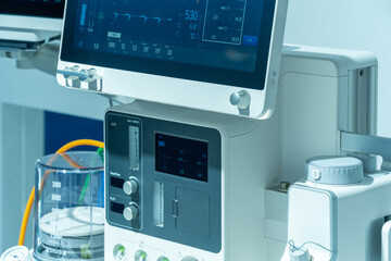 close up view of ICU health care device.