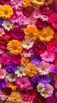 a collection of petals from various kinds of colorful flowers