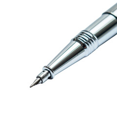 Close-Up View of a Ballpoint Pen Tip, Highlighting the Concept of Communication and Writing Tools.