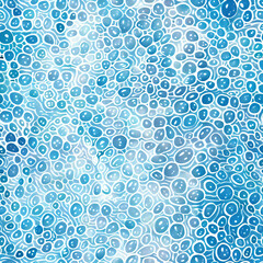 Cool Blue Organic Bubble Patterns on Water-Inspired Background