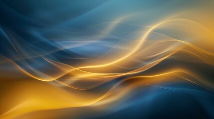 Fototapeta premium Abstract Light Wave Design: Orange and Blue Fractal Motion