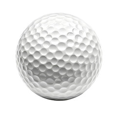Close-Up of a Shiny Golf Ball Highlighting Texture and Detail, Concept of Sports Equipment.