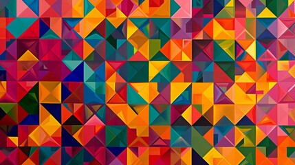 geometric patterns of vibrant colors morphing and intersecting in a hypnotic display for background