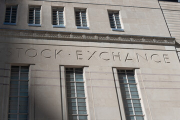Obraz premium exterior Art Deco facade of Toronto Stock Exchange located at 234 Bay Street