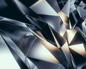 Glowing metal surfaces with sharp lines, abstract , background