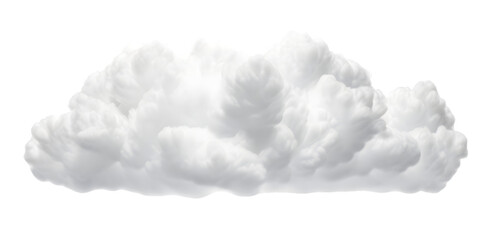 White soft cloud isolated on transparent background