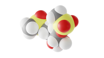 treosulfan molecule, alkylating antineoplastic agents, molecular structure, isolated 3d model van der Waals