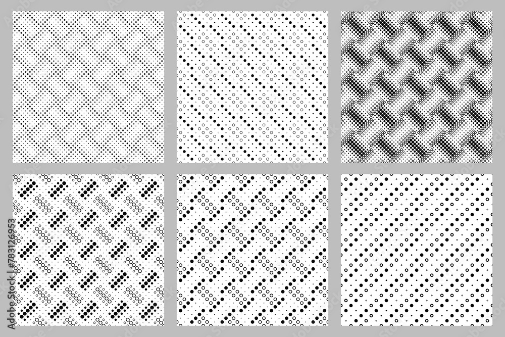 Poster geometrical circle pattern background design set - abstract vector graphic