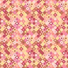 Circle mosaic pattern background design - abstract seamless vector illustration