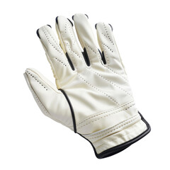 Single White Golf Glove with Detailed Stitching, Emphasizing Precision and Quality Workmanship.