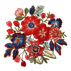 Exquisite Handmade Floral Embroidery Display, Highlighting the Craftsmanship and Artistry of Textile Design.