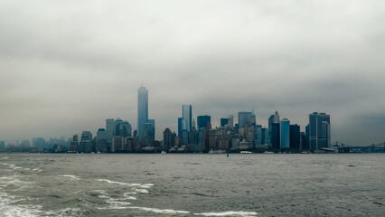 Fototapeta premium Manhattan Skyline in the fog, New York City, United States of America