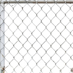Minimalist Chain-Link Fence Segment, Highlighting Simplicity and Boundaries Concept.