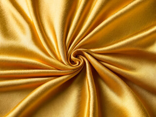 gold textured fabric with pleats, background