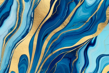 background imitation marble blue shades with a gold mine