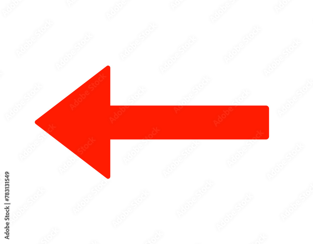 Wall mural left red arrow icon