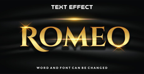 Romeo  editable text effect - obrazy, fototapety, plakaty